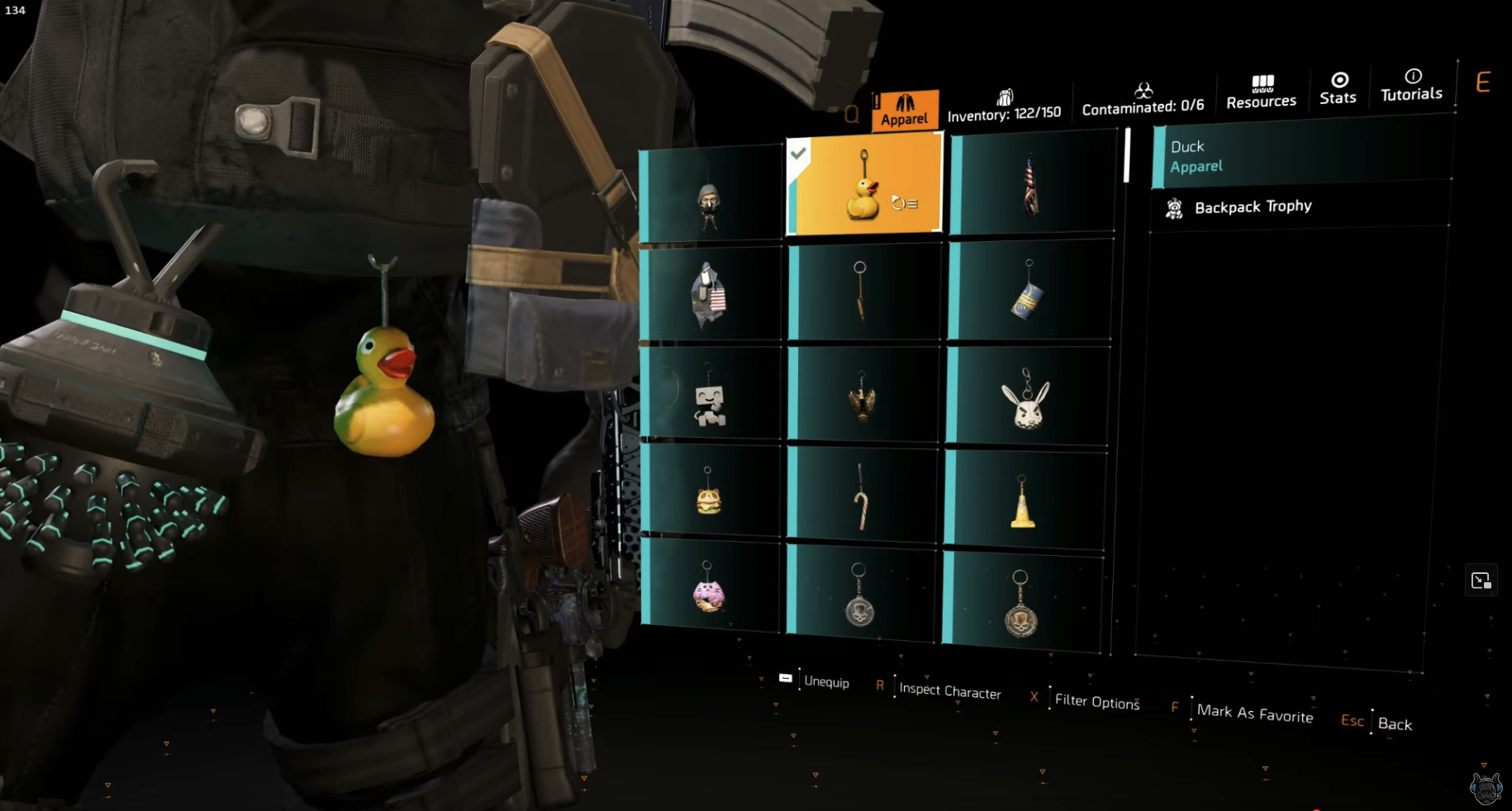 Secret Duck Backpack Trophy